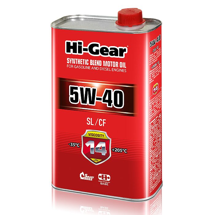 HI-GEAR 5W40 SL/CF 4л п/синт HG1144