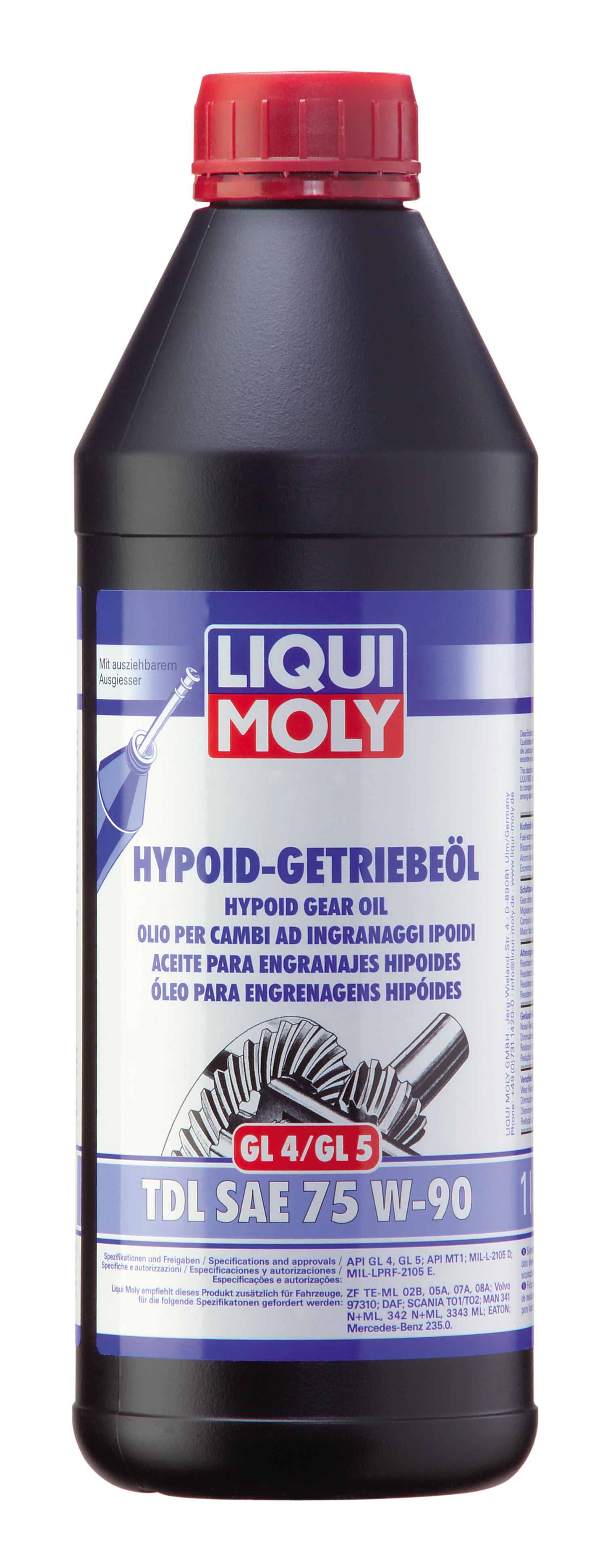 Масло трансмиссионное LIQUI MOLY Hypoid Getriebeoil TDL 75W90 1л п/синт 3945