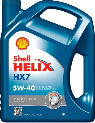 SHELL HELIX HX7 5W40 4л п/синт 550046366